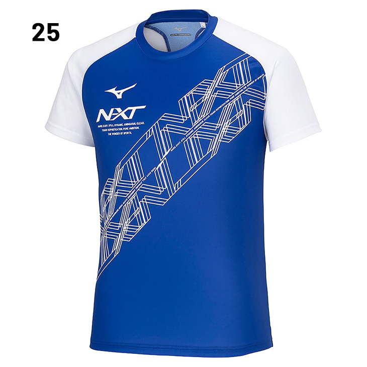  Mizuno короткий рукав футболка мужской унисекс mizuno N-XTp Ractis рубашка . пот скорость . вырез лодочкой легкая атлетика бег jo серебристый g тренировка /U2MAB015