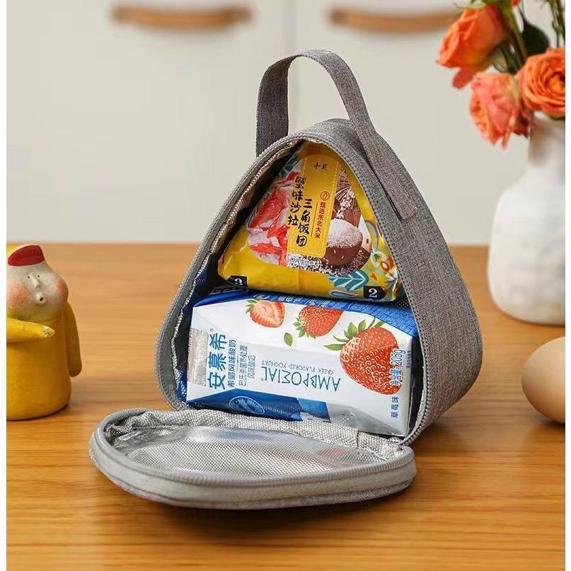  lunch bag rice ball onigiri case heat insulation rice ball onigiri pouch rice ball for fastener keep hand attaching bento bag triangle compact rice ball onigiri type oxford mobile 