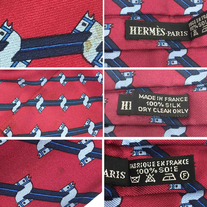 HERMES Hermes Thai scarf ascot tie scarf silk horse pattern aq9710