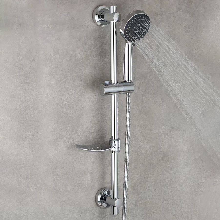  shower slide bar stainless steel plating adjustment possible hand shower shower hook wall mount installation easiness 