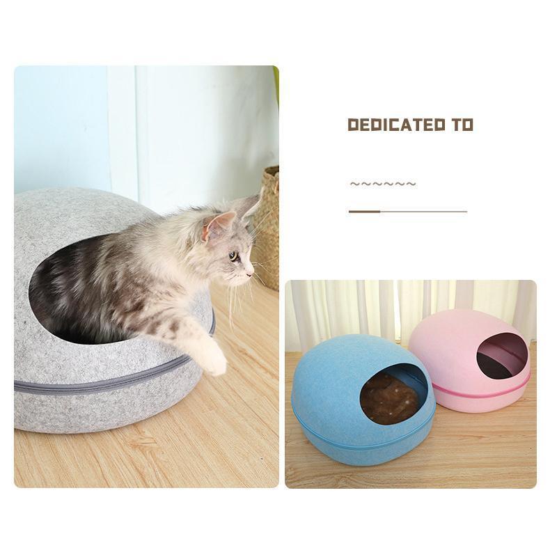  cat house dome type L pet bed dome egg type cat for bed felt sickle kama .. type pet house 40x48cm cat ..