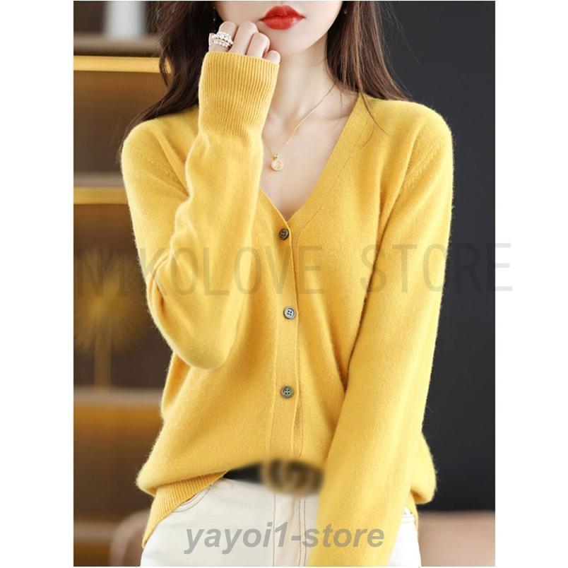  cardigan lady's knitted sweater v neck knitted cardigan long sleeve thin spring autumn winter commuting thin sunscreen long sleeve 