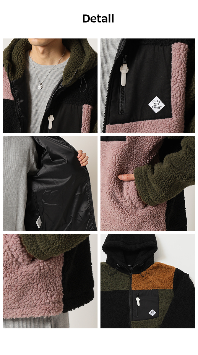  half-price sale boa jacket men's Parker blouson jumper men's outer hood sheep boa 2023 autumn winter 
