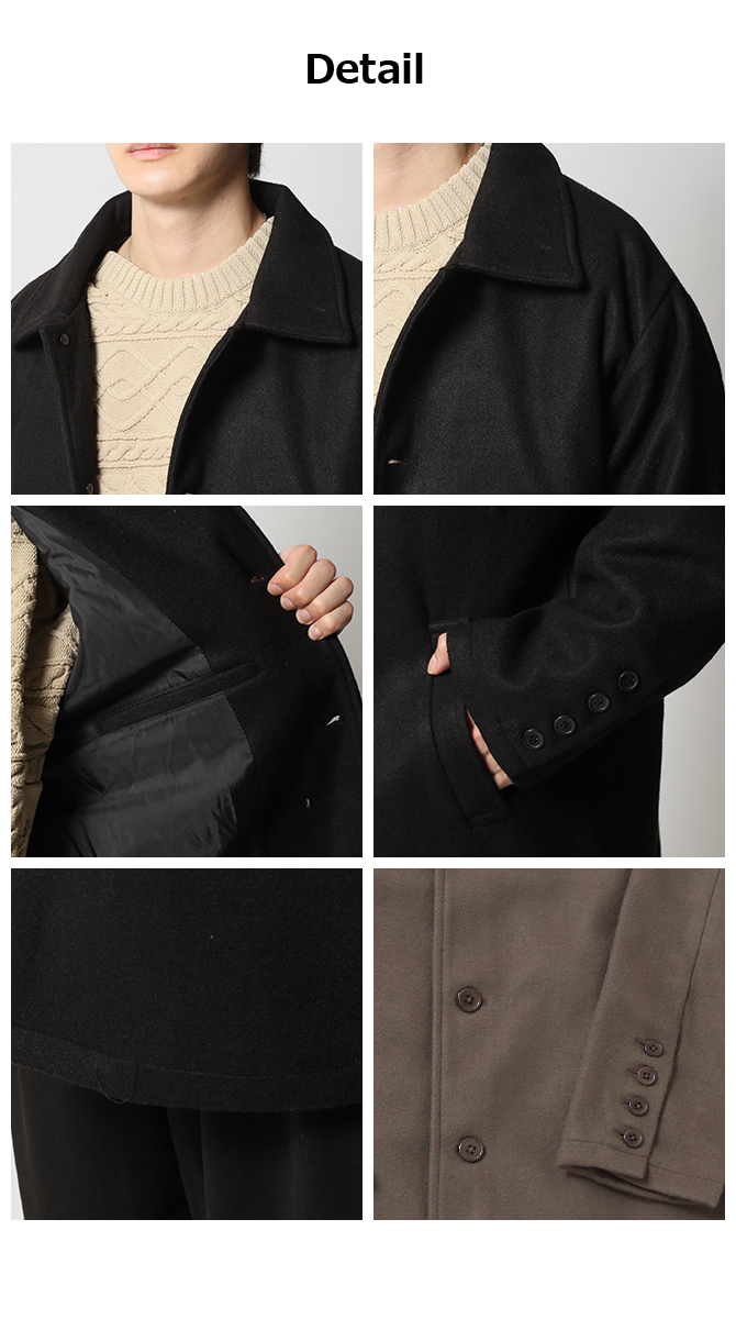  полцены распродажа Tec шерсть пальто с отложным воротником мужской пальто полупальто внешний жакет 2023 осень-зима 