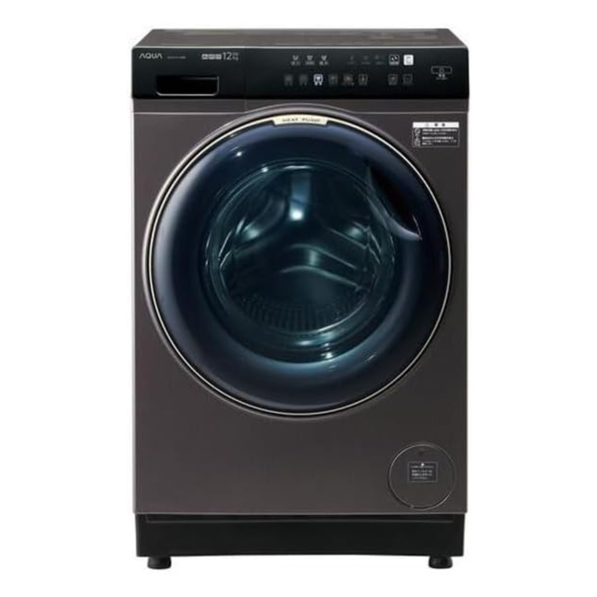 AQUA まっ直ぐドラム2.0 ドラム式洗濯乾燥機 左開き AQW-DX12R-L（K