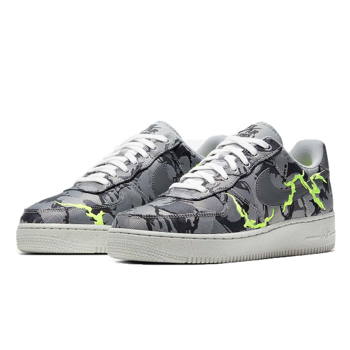 AIR FORCE 1 '07 LX "GREY CAMO" CV1725-001 （ライトスモークグレー/エレクトリックグリーン/ライトボーン/スモークグレー）