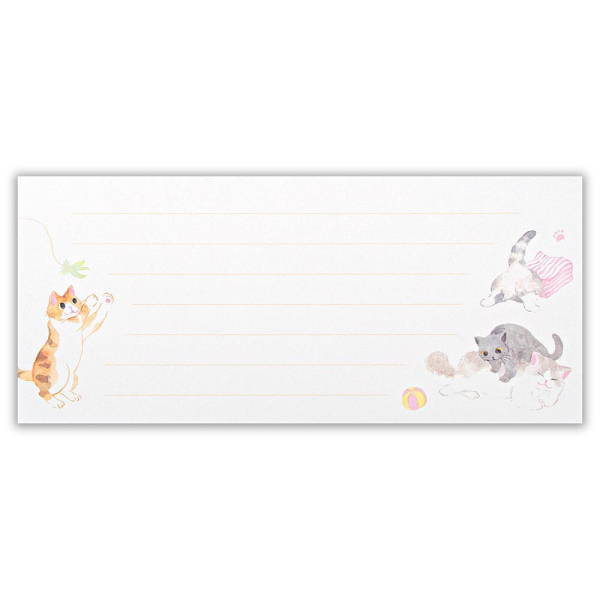  один кисть ..... кошка Cafe 16 листов входит / 4 рисунок кошка .. симпатичный горизонтальное письмо сделано в Японии en Be фирма 