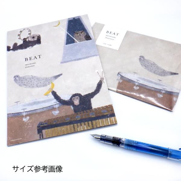  день внизу Akira бумага для писем BEAT / A5 размер симпатичный тюлень морской бобр . линия картон есть таблица на данный момент фирма 