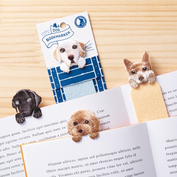 DOG BOOKMARKER все 4 вид / Rav Rado ruretoli балка . собака игрушка пудель собака вышивка книжка маркер (габарит) . рекламная закладка симпатичный подарок HISAGO