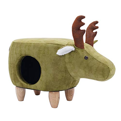  pet house stool - multi-purpose cat house elk cat bed pet bed small pet house holiday house cat holiday house tool un- necessary construction easy load 150 kilo (L elk green )