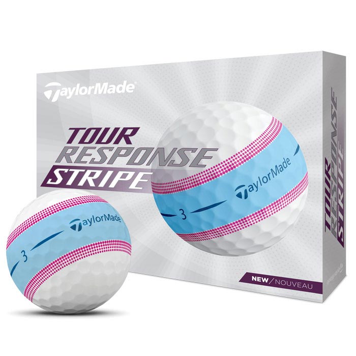 TaylorMade ツアーレスポンス ストライプ （ブルー/ピンク） M1800501 1ダース RESPONSE ゴルフボールの商品画像