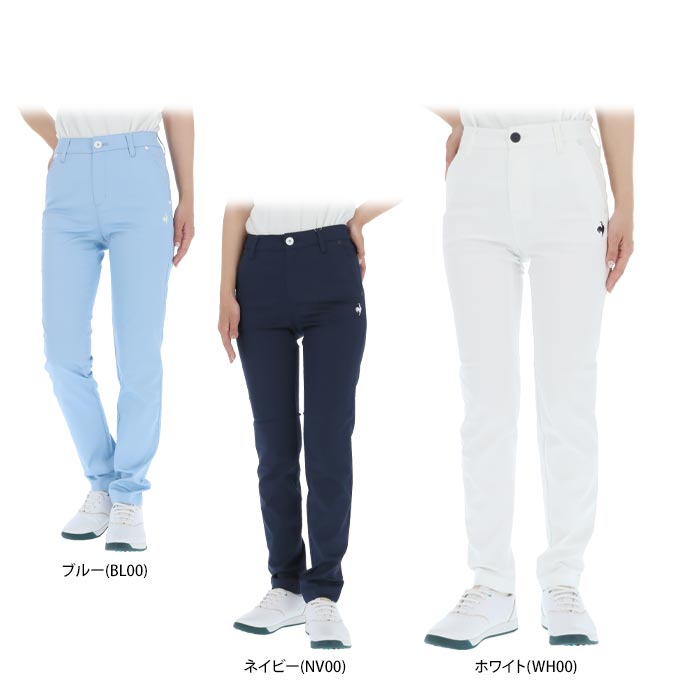  price cut goods Le Coq Le Coq lady's stretch cotton satin UV cut long pants QGWVJD02 2023 year of model Golf wear spring summer model 50%OFF special price 