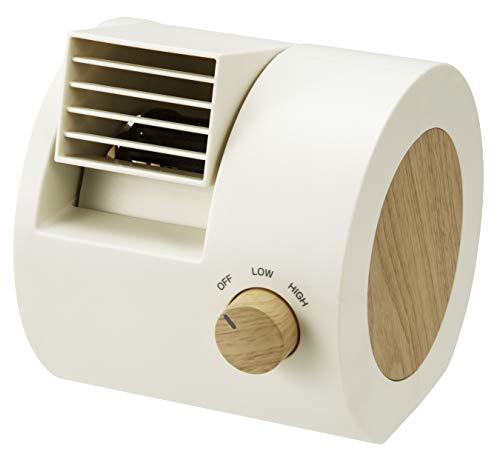 スリーアップ コンパクトデスクファン アイボリーウッド（木目調） DF-T1918IV