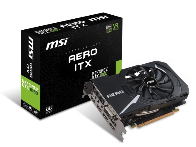 MSI GTX 1060 AERO ITX 6G OC グラフィックボード、ビデオカード - 最