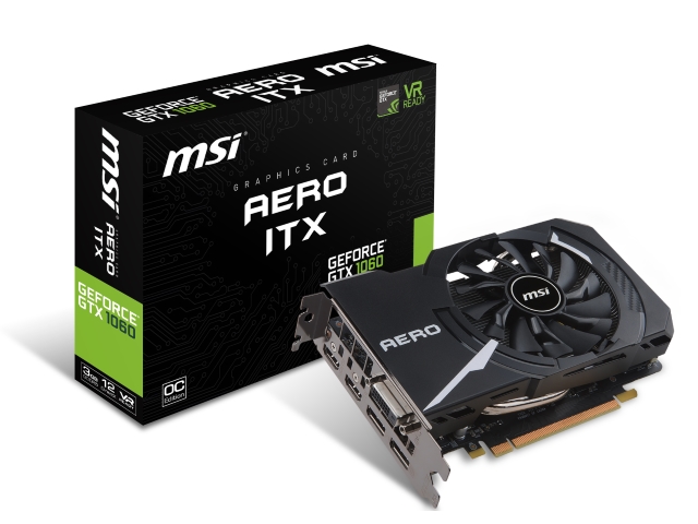 MSI GTX 1060 AERO ITX 3G OC グラフィックボード、ビデオカード - 最
