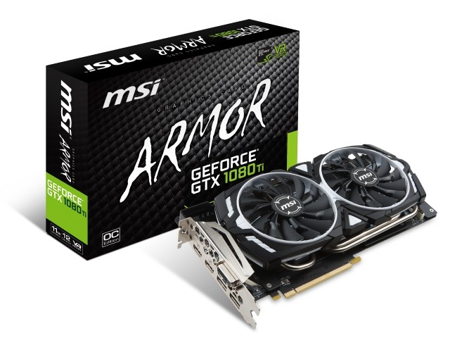 MSI GTX 1080 Ti ARMOR 11G OC グラフィックボード、ビデオカード - 最