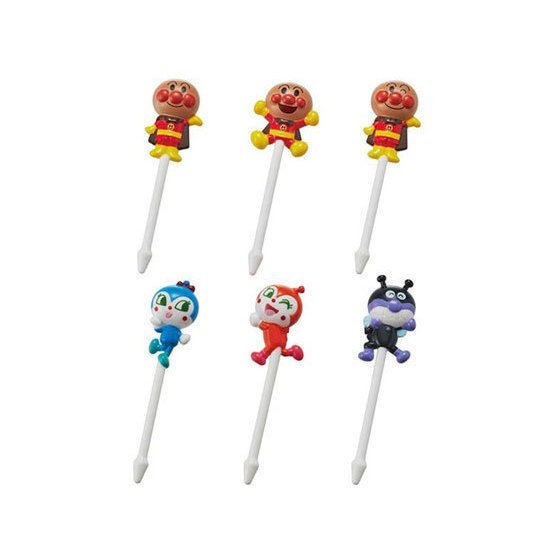 o. present for pick Anpanman . suddenly Cara . Fork pick 12 pcs insertion whole body pick 6 pcs insertion ( total 18ps.@) free shipping 