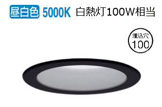 昼白色 / ブラックつや消し