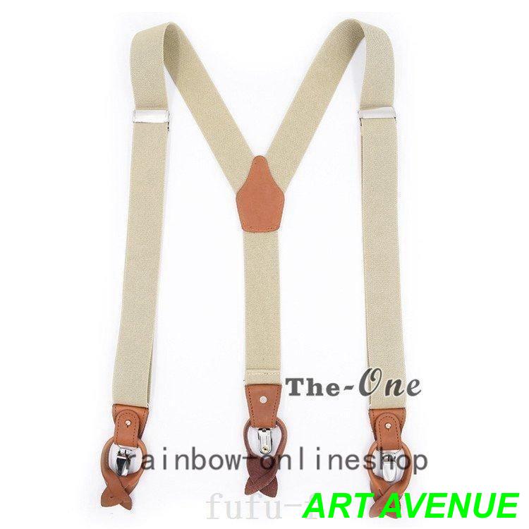  suspenders men's suspenders Y type 35mm6 point stop button clip 2WAY rubber wedding presentation Father's day 