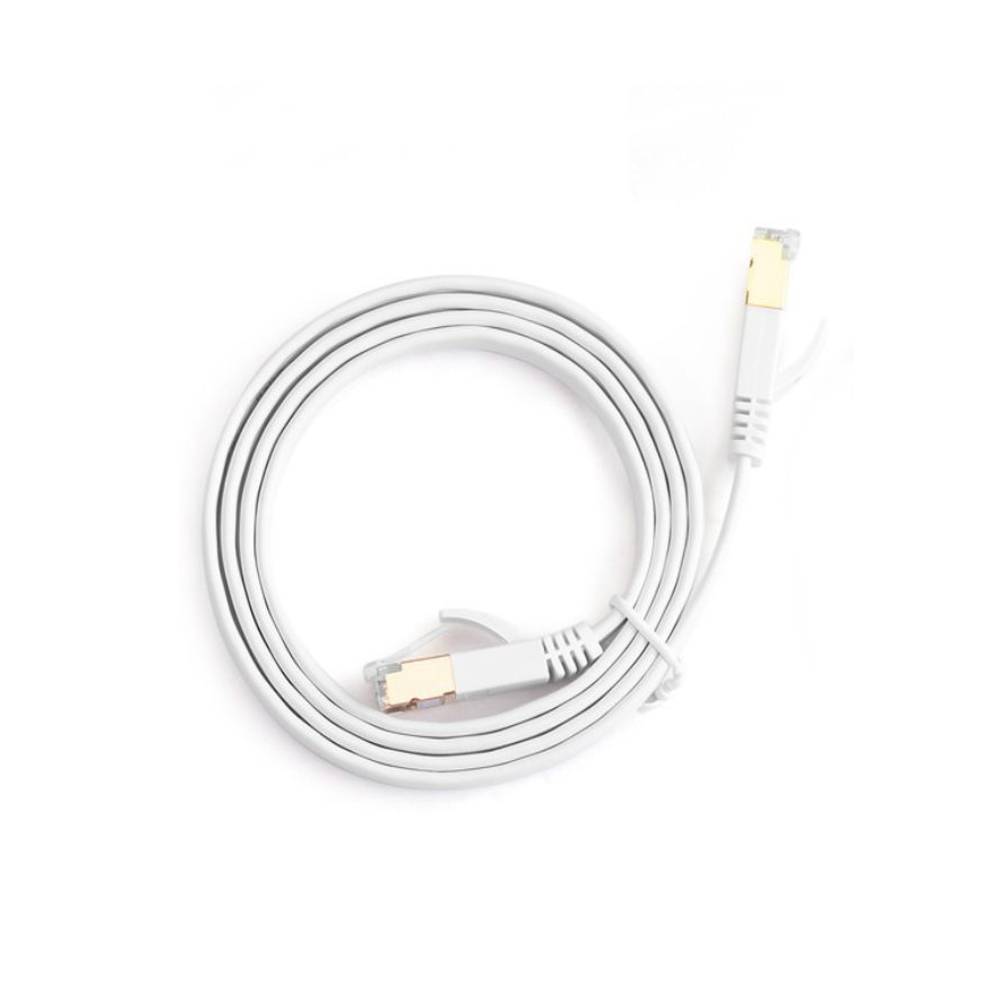 LAN кабель CAT7 5m Flat 10 Giga соответствует защита кабель тонкий позолоченный коннектор ушко поломка предотвращение 