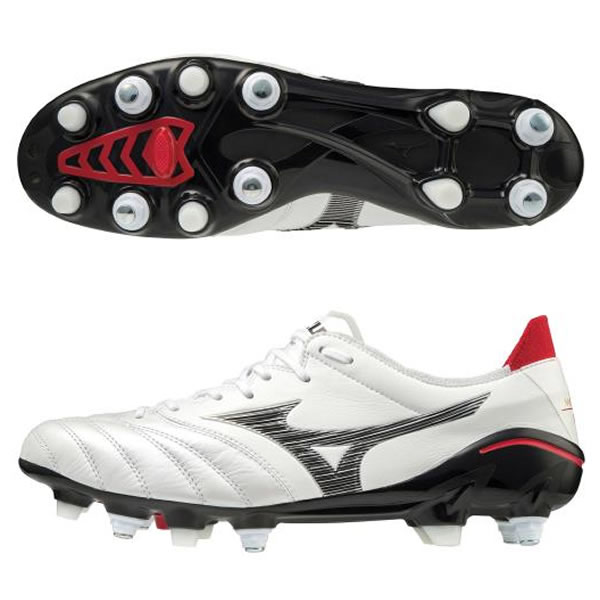 Mizuno Morelia Neo ホワイト/レッド スパイク鉄ポイント ミズノ