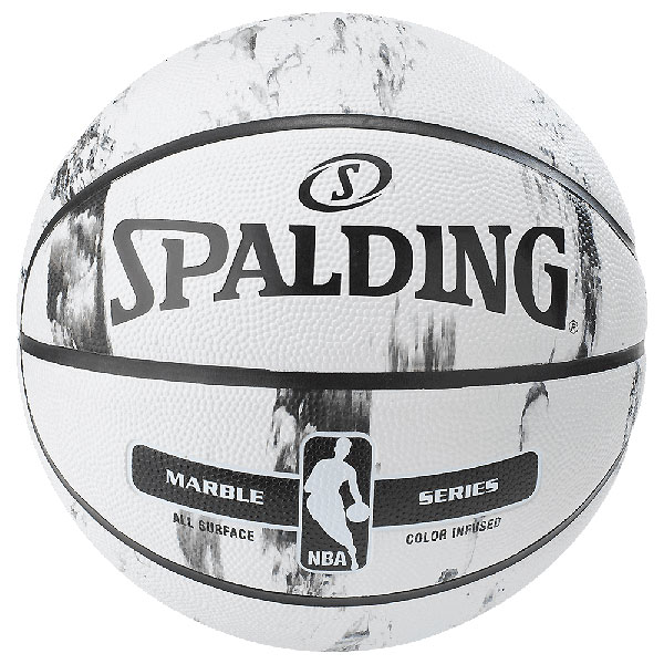 SPALDING マーブルコレクション 7号球（ホワイト） NBAロゴ入り 83-635Z バスケットボールの商品画像