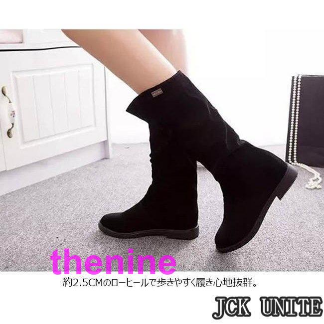  reverse side boa long boots lady's mouton boots suede style low heel shoes shoes autumn winter spring 2020 autumn winter new work 