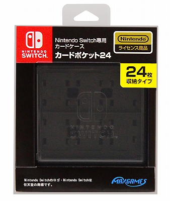 マックスゲームズ Nintendo Switch専用カードケース カードポケット24 ブラック HACF-02BK Nintendo Switch用その他周辺機器の商品画像