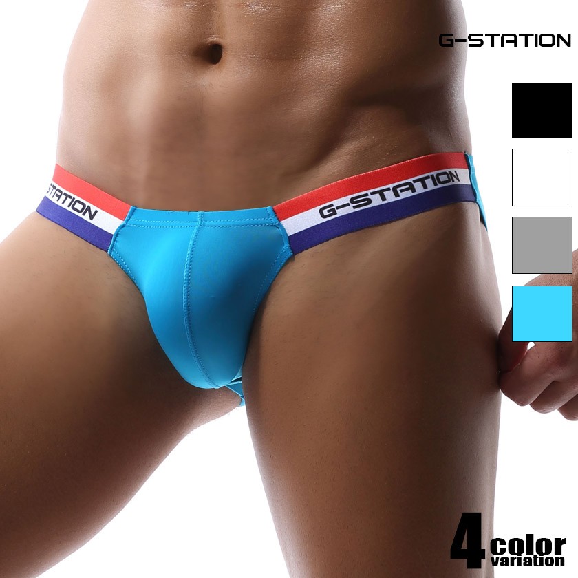  bikini Brief G-Stationji- station tricolor waist band super stretch tsurutsuru cloth tag less man White Day 