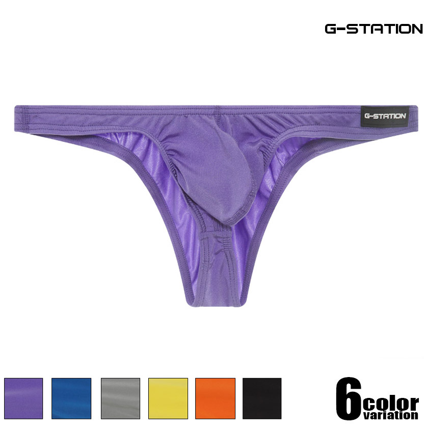  men's bikini Brief G-Station/ji- station sport stretch mokoli men's bikini half back man underwear White Day 