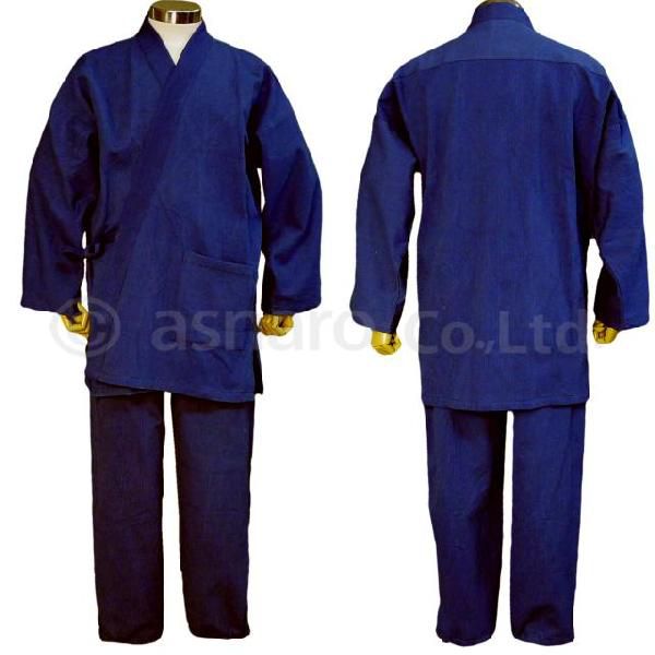  мужской Samue взрослый толстый Denim простой верх и низ в комплекте японский костюм хлопок 100%