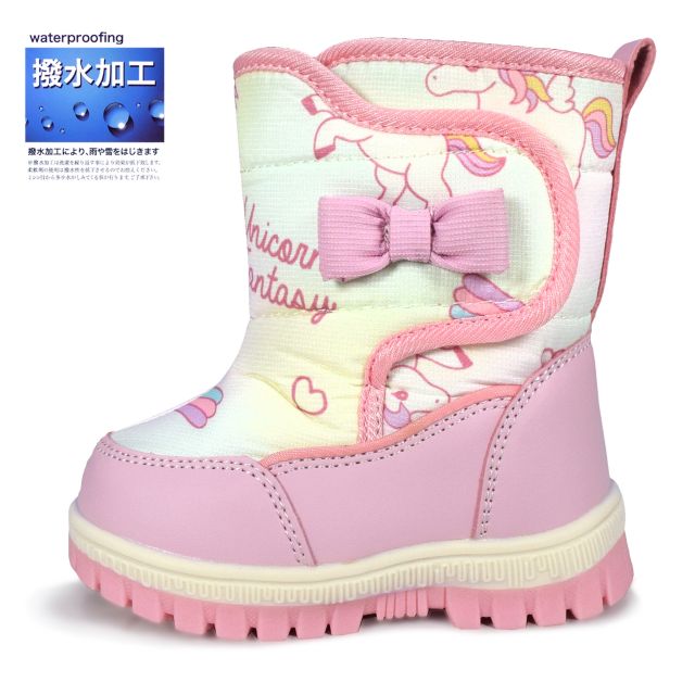 ( бесплатная доставка ) боты Kids baby девочка Unicorn водоотталкивающий защищающий от холода текстильная застёжка 