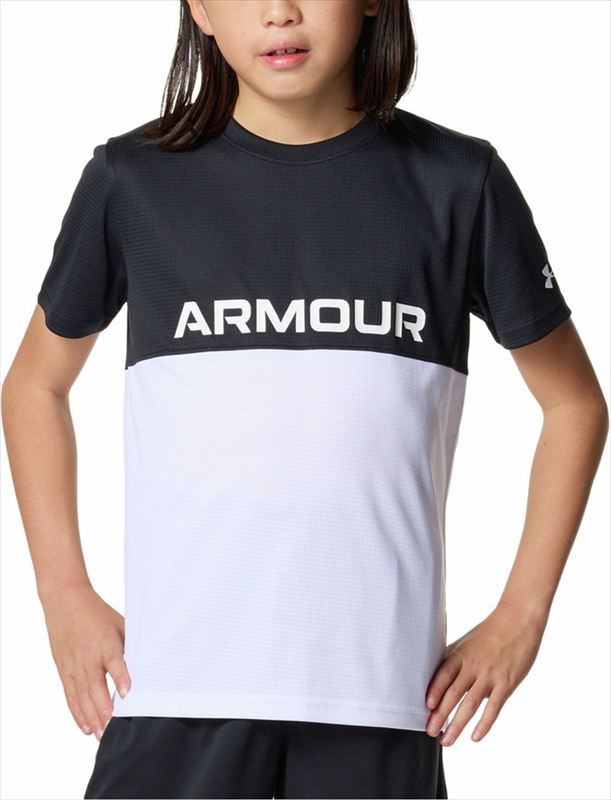 [UNDER ARMOUR] Under Armor UA Tec цвет блок футболка & шорты комплект (6001343)(001) черный / белый / белый [ посылать за товар ]