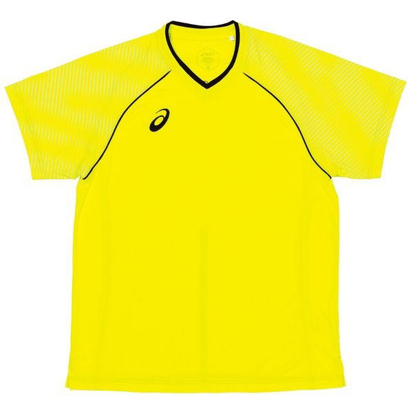[1 пункт до почтовая доставка возможно ] [asics] Asics Junior настольный теннис игра рубашка (XK1065)(86) flash желтый 