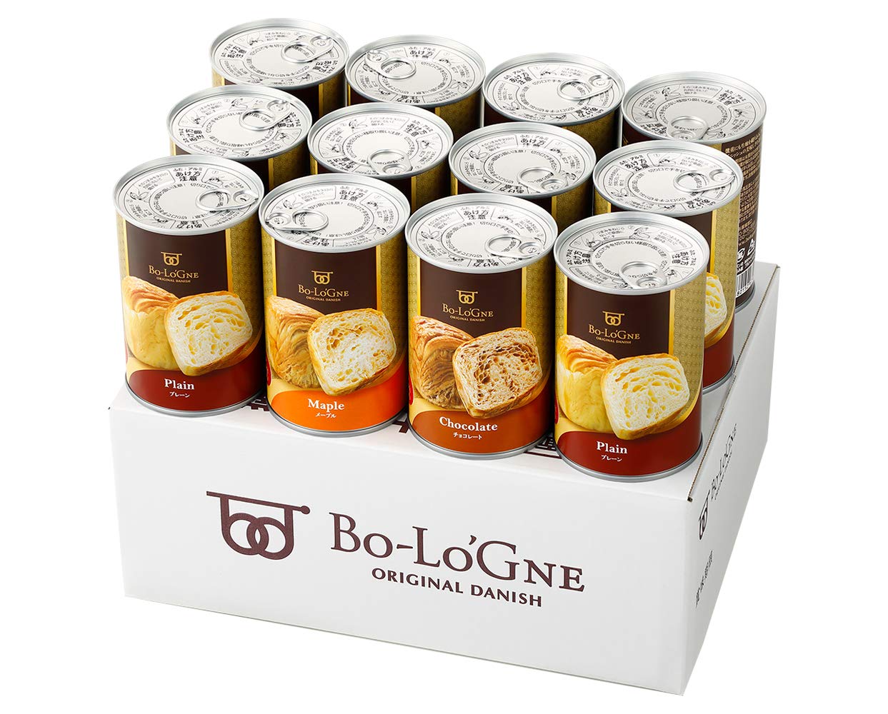 ボローニャ 缶deボローニャ 3種セット（プレーン/メープル/チョコ）×各味4缶 計12缶の商品画像
