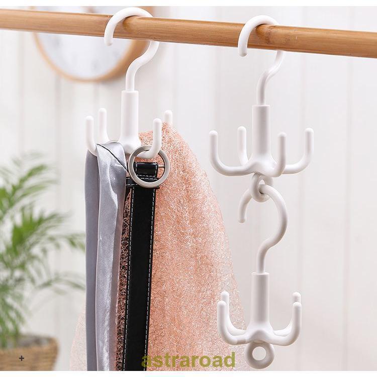  small articles hanger rotation hook 360 times rotation 4 hook belt hanger bag hanger hanging lowering storage space-saving small articles .. belt .. necktie .. multi-purpose 