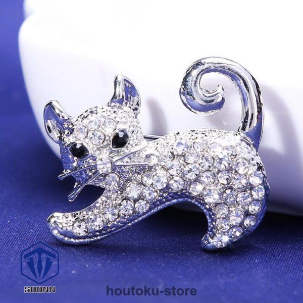  брошь женский аксессуары булавка bachi кошка кошка стразы модный симпатичный подарок подарок День матери память день день рождения White Day 