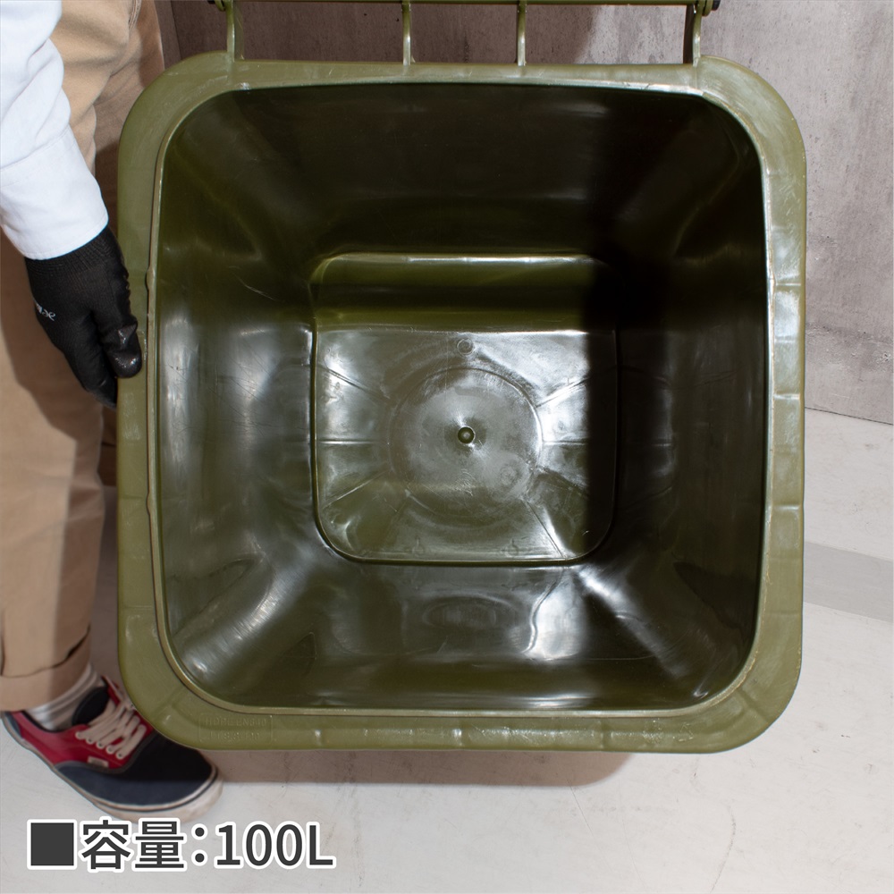 AP dumpster 100L | waste basket 100 liter large with casters . movement cover attaching high capacity large bad smell prevention deodorization kitchen stylish [ Astro Pro daktsu]