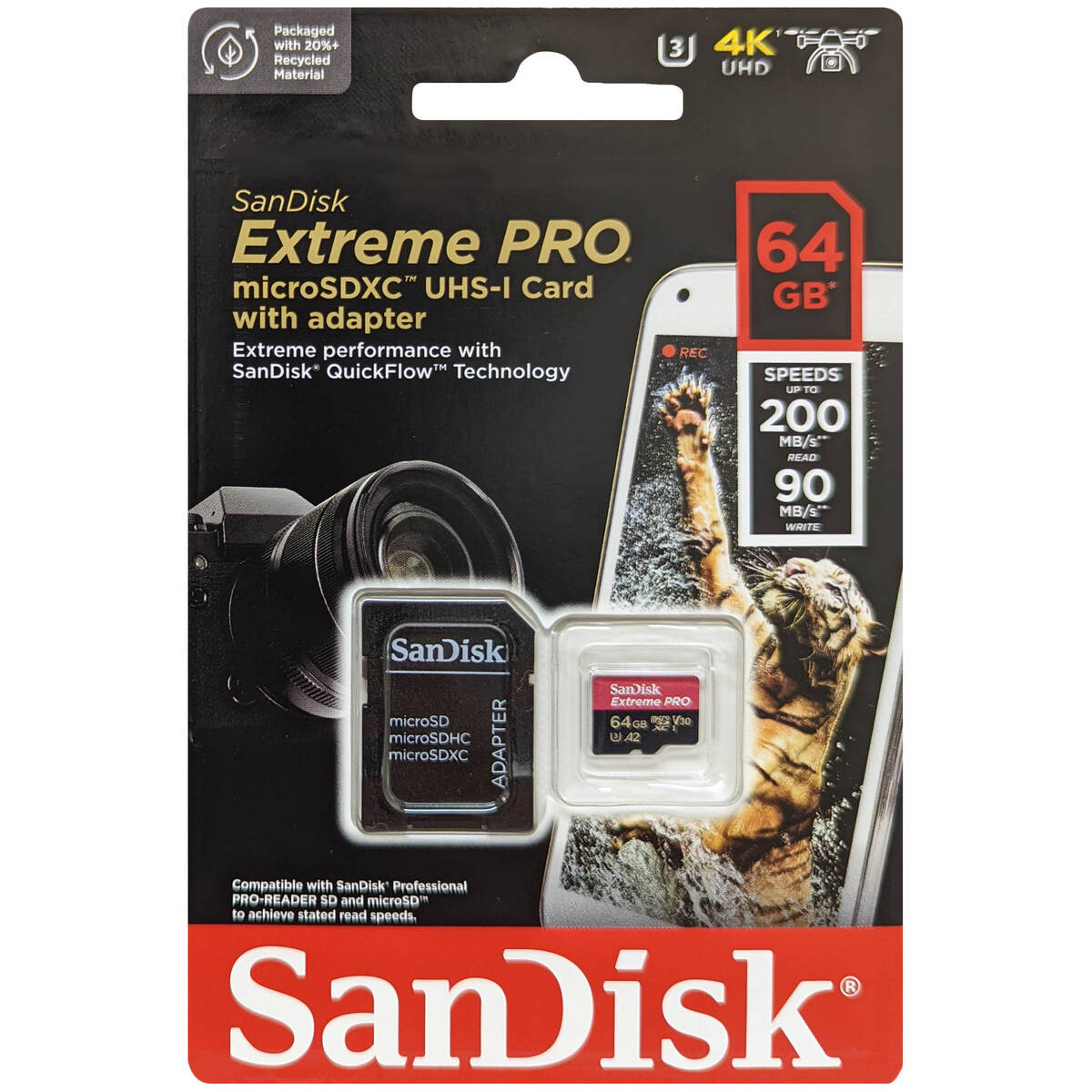 SanDisk Extreme PRO SDSQXCU-064G-GN6MA （64GB） MicroSDメモリーカードの商品画像