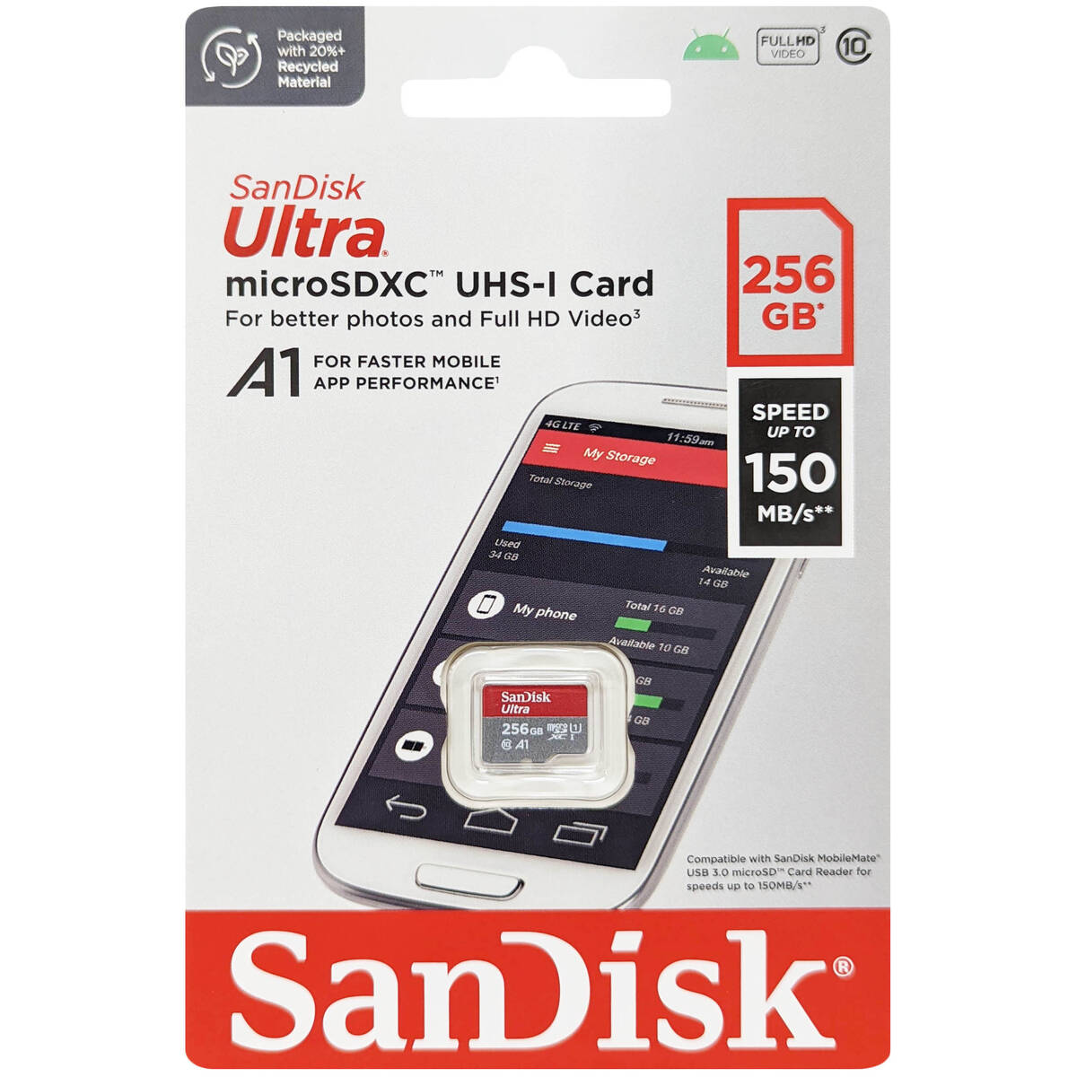 SanDisk Ultra SDSQUAC-256G-GN6MN （256GB） MicroSDメモリーカードの商品画像