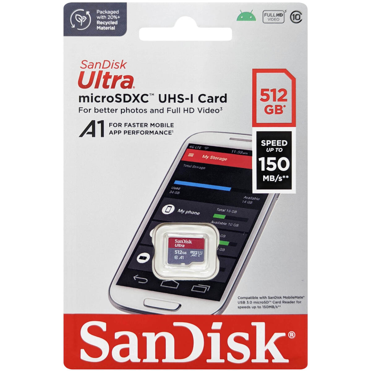 SanDisk Ultra SDSQUAC-512G-GN6MN （512GB） MicroSDメモリーカードの商品画像