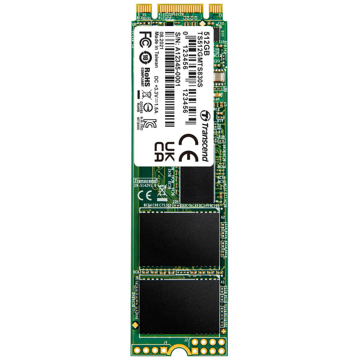 Transcend TS512GMTS830S [MTS830S M.2 Type2280 SATA 512GB] 内蔵型SSDの商品画像