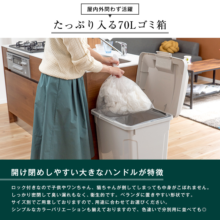最大58 オフ ゴミ箱 おしゃれ 屋外 分別 Sp ハンドル ペール 70リットル アスベル Asvel 大型 大容量 70l 70l 蓋付き カラス対策 ベランダ 資源ゴミ ごみ箱 新生活 Columbiatools Com