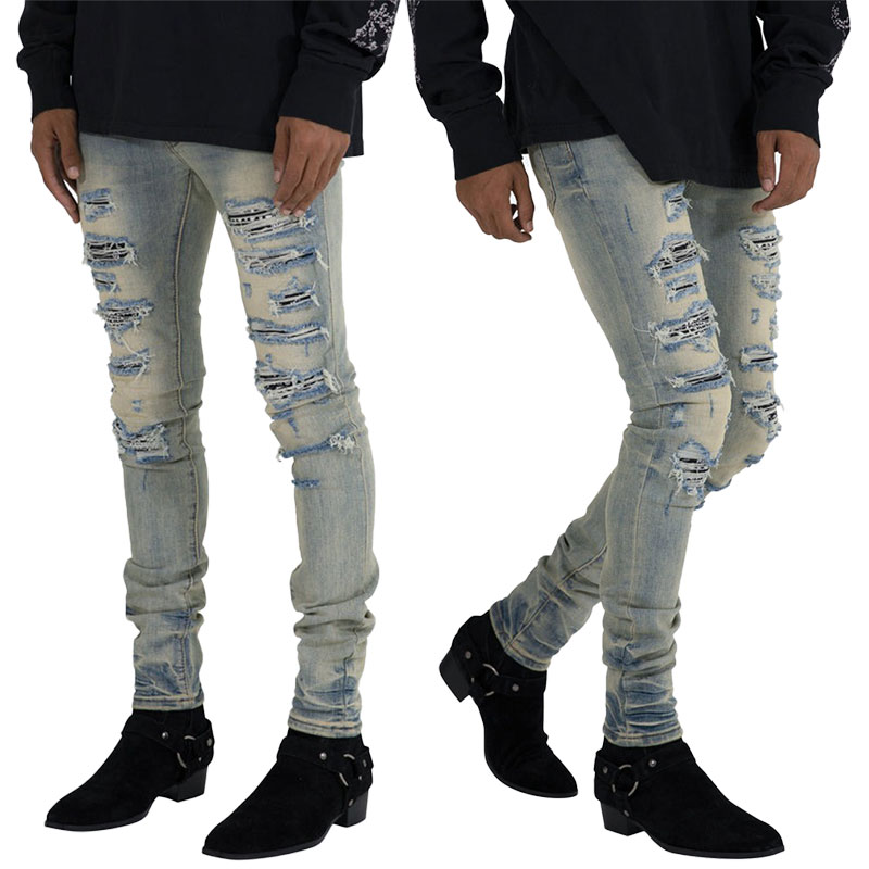 mnml Denim Mini maru обтягивающий брюки обтягивающий джинсы G хлеб джинсы стрейч тонкий модный популярный мужской бренд большой размер 