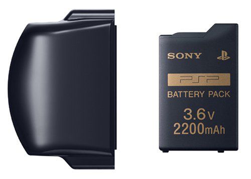 PSP バッテリーパック 2200mAh バッテリーカバー付き PSPJ-15007 （ピアノ・ブラック）の商品画像