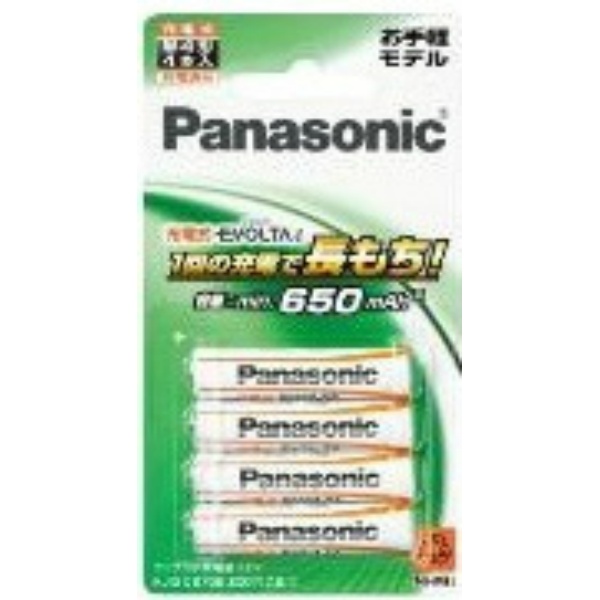 Panasonic 充電式エボルタ お手軽モデル 単4形 4本パック×4個 BK-4LLB/4B （単4形 16本） 充電式エボルタ 充電池、電池充電器の商品画像