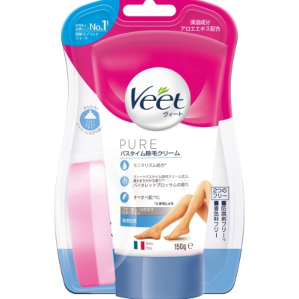 Veet ヴィート ピュア バスタイム除毛クリーム 敏感肌用 150g×1個 脱毛、除毛剤の商品画像