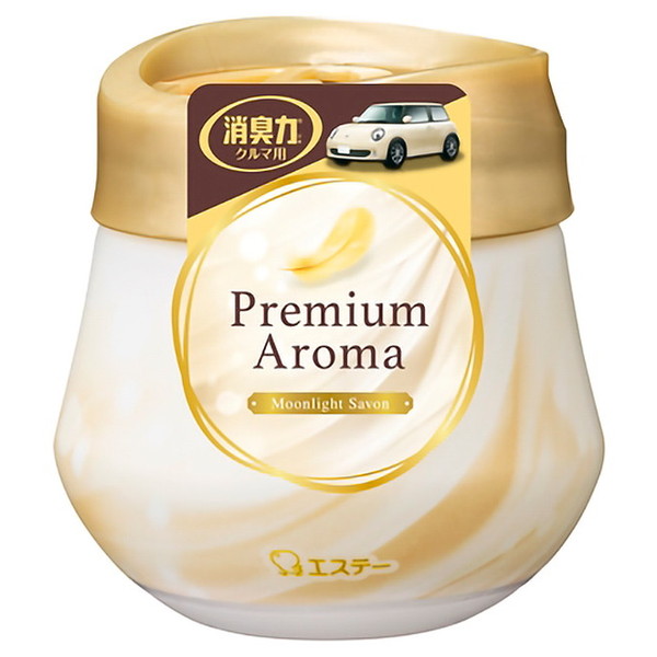 エステー クルマの消臭力 Premium Aroma ゲルタイプ ムーンライトシャボン 90g × 1個の商品画像