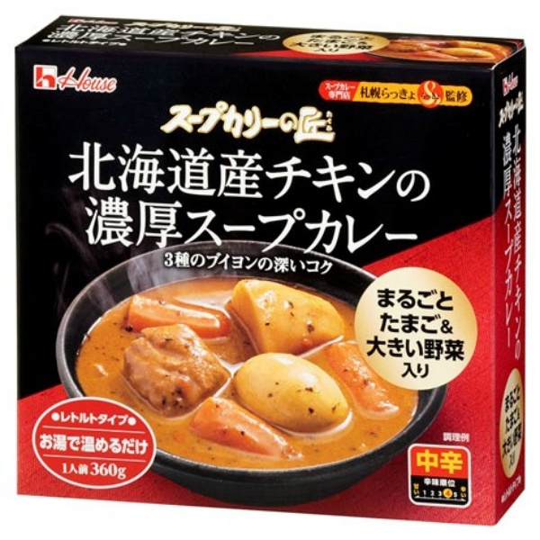 ハウス食品 スープカリーの匠 北海道産チキンの濃厚スープカレー 中辛 360g×4個の商品画像