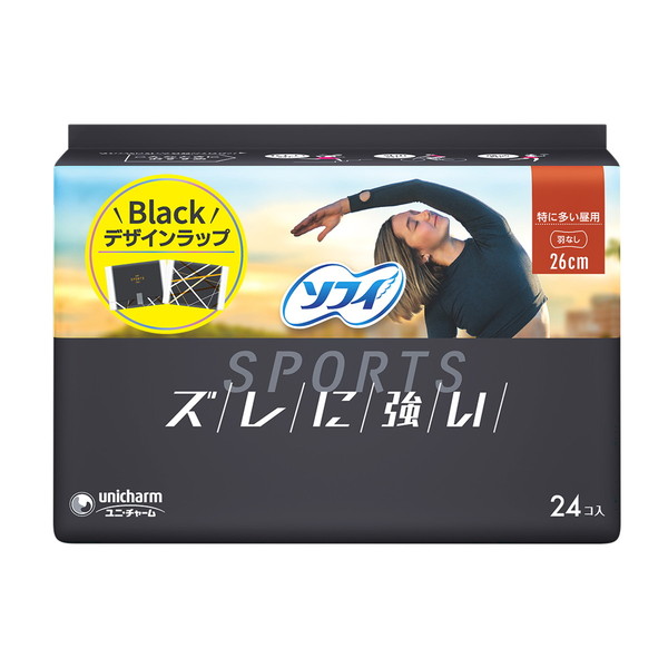 ソフィ SPORTS スリムタイプ 特に多い昼用 羽なし 26cm 24コ入り×1コの商品画像